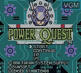 Image de l'ecran titre du jeu Power Quest sur Nintendo Game Boy Color