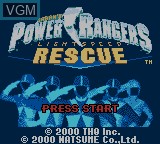 Image de l'ecran titre du jeu Power Rangers - Lightspeed Rescue sur Nintendo Game Boy Color