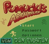 Image de l'ecran titre du jeu Pumuckls Abenteuer bei den Piraten sur Nintendo Game Boy Color