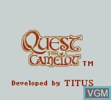Image de l'ecran titre du jeu Quest for Camelot sur Nintendo Game Boy Color