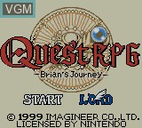 Image de l'ecran titre du jeu Quest - Brian's Journey sur Nintendo Game Boy Color