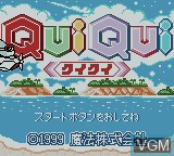 Image de l'ecran titre du jeu Qui Qui sur Nintendo Game Boy Color