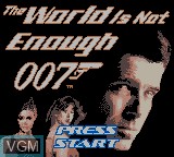 Image de l'ecran titre du jeu 007 - The World Is Not Enough sur Nintendo Game Boy Color
