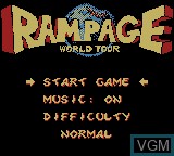 Image de l'ecran titre du jeu Rampage - World Tour sur Nintendo Game Boy Color