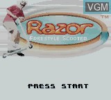 Image de l'ecran titre du jeu Razor - Freestyle Scooter sur Nintendo Game Boy Color