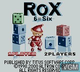 Image de l'ecran titre du jeu Rox sur Nintendo Game Boy Color