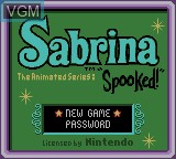 Image de l'ecran titre du jeu Sabrina the Animated Series - Spooked! sur Nintendo Game Boy Color