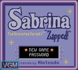 Image de l'ecran titre du jeu Sabrina the Animated Series - Zapped! sur Nintendo Game Boy Color