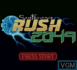 Image de l'ecran titre du jeu San Francisco Rush 2049 sur Nintendo Game Boy Color