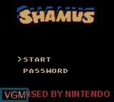 Image de l'ecran titre du jeu Shamus sur Nintendo Game Boy Color