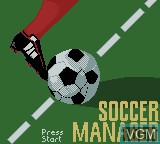 Image de l'ecran titre du jeu Soccer Manager sur Nintendo Game Boy Color