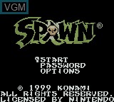 Image de l'ecran titre du jeu Spawn sur Nintendo Game Boy Color