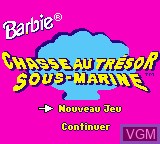 Image de l'ecran titre du jeu Barbie - Chasse au Trésor Sous-marine sur Nintendo Game Boy Color