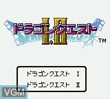 Image de l'ecran titre du jeu Dragon Quest I + II sur Nintendo Game Boy Color