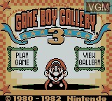 Image de l'ecran titre du jeu Game Boy Gallery 3 sur Nintendo Game Boy Color