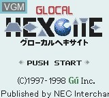 Image de l'ecran titre du jeu Glocal HexCite sur Nintendo Game Boy Color