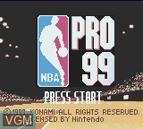 Image de l'ecran titre du jeu NBA Pro '99 sur Nintendo Game Boy Color