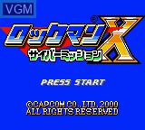 Image de l'ecran titre du jeu RockMan X - Cyber Mission sur Nintendo Game Boy Color