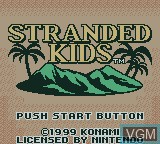 Image de l'ecran titre du jeu Stranded Kids sur Nintendo Game Boy Color