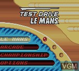 Image de l'ecran titre du jeu Test Drive Le Mans sur Nintendo Game Boy Color
