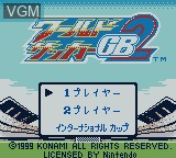 Image de l'ecran titre du jeu World Soccer GB2 sur Nintendo Game Boy Color
