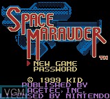 Image de l'ecran titre du jeu Space Marauder sur Nintendo Game Boy Color
