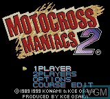 Image de l'ecran titre du jeu Motocross Maniacs 2 sur Nintendo Game Boy Color