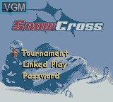 Image de l'ecran titre du jeu SnowCross sur Nintendo Game Boy Color