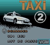 Image de l'ecran titre du jeu Taxi 2 sur Nintendo Game Boy Color