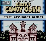 Image de l'ecran titre du jeu Tiny Toon Adventures - Dizzy's Candy Quest sur Nintendo Game Boy Color