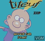 Image de l'ecran titre du jeu Titeuf sur Nintendo Game Boy Color