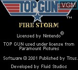 Image de l'ecran titre du jeu Top Gun - Firestorm sur Nintendo Game Boy Color