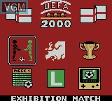 Image de l'ecran titre du jeu UEFA 2000 sur Nintendo Game Boy Color