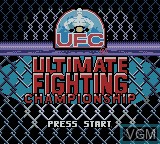 Image de l'ecran titre du jeu Ultimate Fighting Championship sur Nintendo Game Boy Color