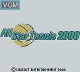 Image de l'ecran titre du jeu All Star Tennis 2000 sur Nintendo Game Boy Color