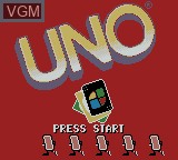 Image de l'ecran titre du jeu Uno sur Nintendo Game Boy Color