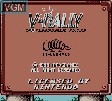 Image de l'ecran titre du jeu V-Rally - Championship Edition sur Nintendo Game Boy Color