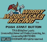 Image de l'ecran titre du jeu Woody Woodpecker Racing sur Nintendo Game Boy Color