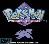 Image de l'ecran titre du jeu Pokemon - Versione Cristallo sur Nintendo Game Boy Color