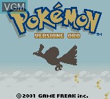 Image de l'ecran titre du jeu Pokemon - Versione Oro sur Nintendo Game Boy Color