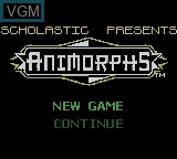 Image de l'ecran titre du jeu Animorphs sur Nintendo Game Boy Color