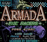 Image de l'ecran titre du jeu Armada F/X Racers sur Nintendo Game Boy Color