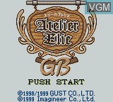 Image de l'ecran titre du jeu Elie no Atelier GB sur Nintendo Game Boy Color