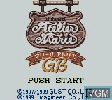 Image de l'ecran titre du jeu Marie no Atelier GB sur Nintendo Game Boy Color