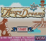 Image de l'ecran titre du jeu Azure Dreams sur Nintendo Game Boy Color