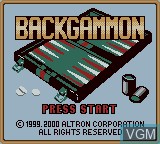 Image de l'ecran titre du jeu Backgammon sur Nintendo Game Boy Color
