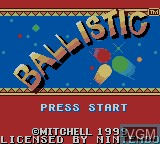 Image de l'ecran titre du jeu Ballistic sur Nintendo Game Boy Color