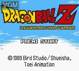 Image de l'ecran titre du jeu Dragon Ball Z - I Leggendari Super Guerrieri sur Nintendo Game Boy Color