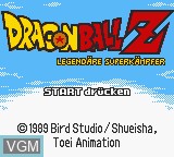 Image de l'ecran titre du jeu Dragon Ball Z - Legendaere Superkaempfer sur Nintendo Game Boy Color