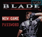 Image de l'ecran titre du jeu Blade sur Nintendo Game Boy Color